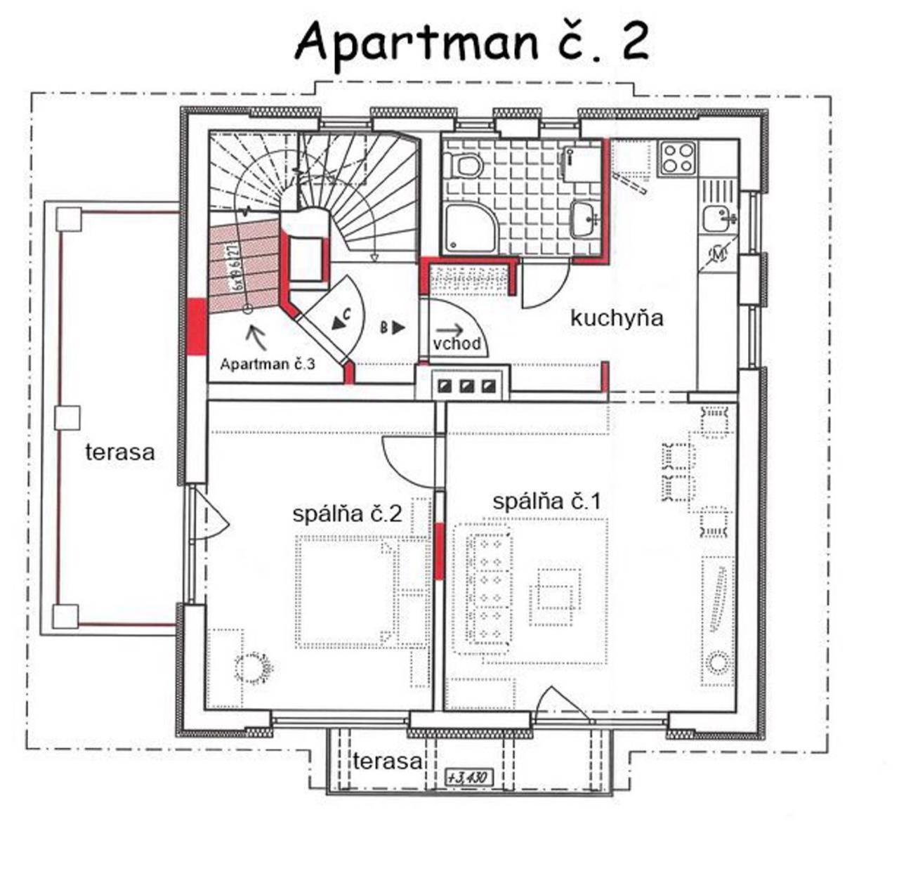 Apartmany Diana Dunajská Streda Rum bild