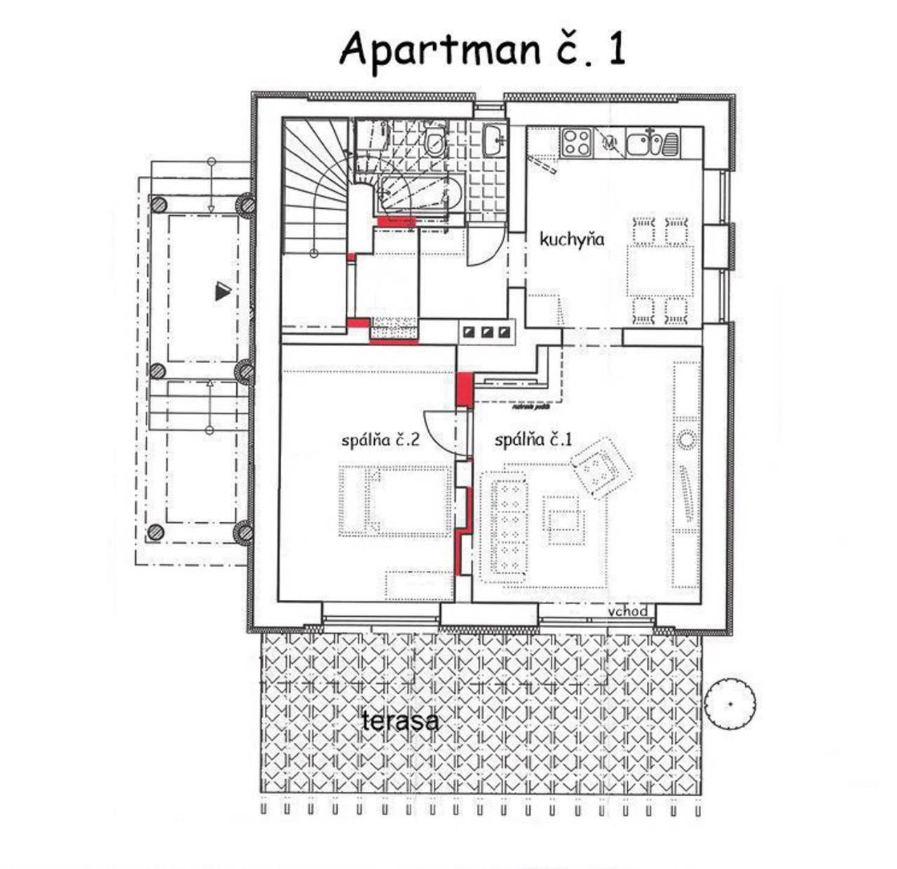 Apartmany Diana Dunajská Streda Rum bild